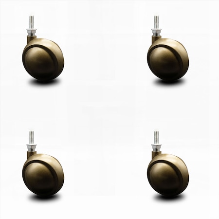 Service Caster 2.5 Inch Windsor Antique Metal Ball Caster - 5/16 Inch Threaded Stem, 4PK SCC-TS01S25-DCS-WA-5161878-4